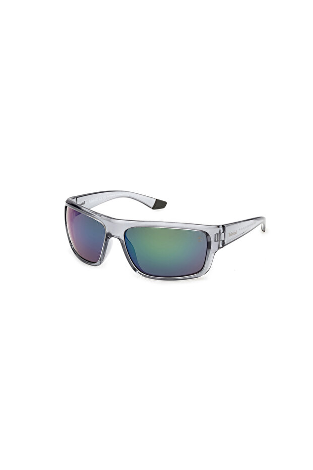Shiny Grey Polarized Injected Male Sunglasses