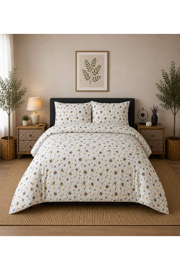 Double Duvet Cover Set 100% Cotton 200X220 |   Elastic Sheet 160X200