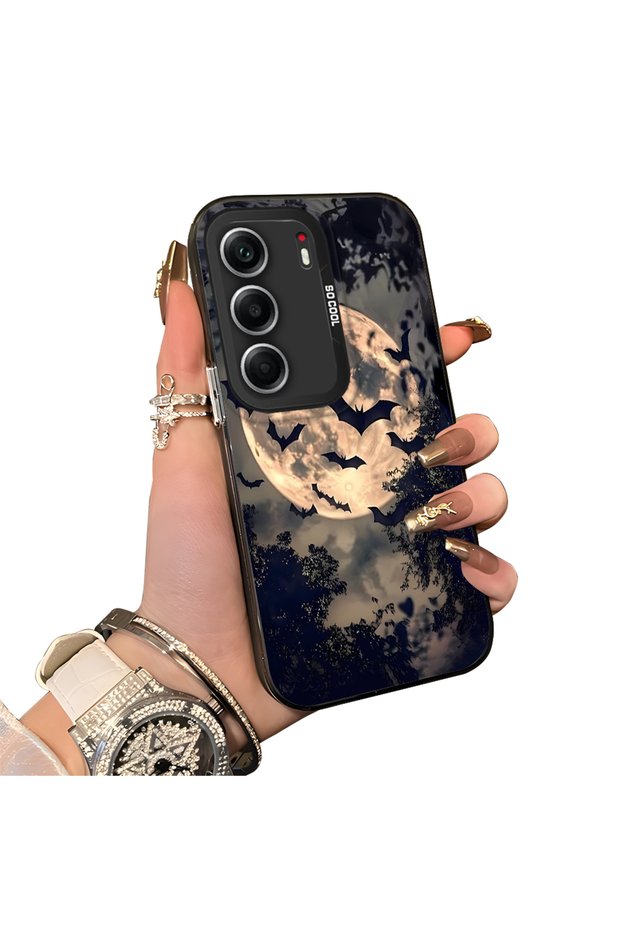 Tecno Camon 40 Compatible Silicone Edge Hard Back Case Couple Phone Case with Evening Pattern