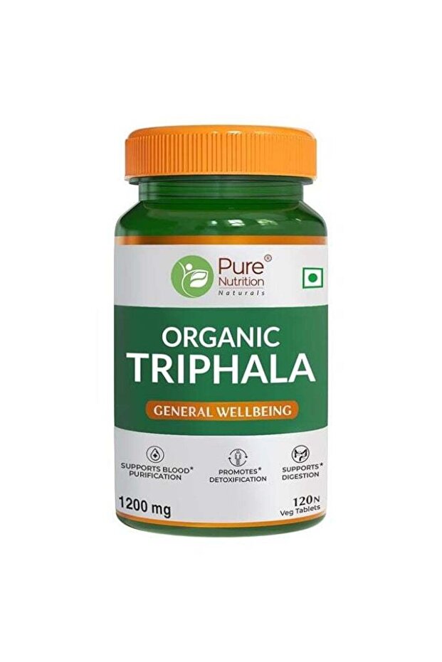 Organic Triphala 120 Veg Tablets | Supports Colon Cleanse, Healthy Digestion, Weight Management & Improved Bowel Wellness | Relieves
