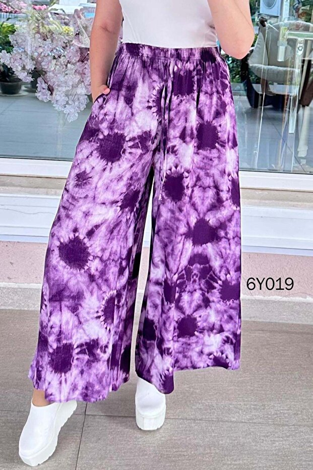 Pocketed Casual Viscose Pants 6Y019