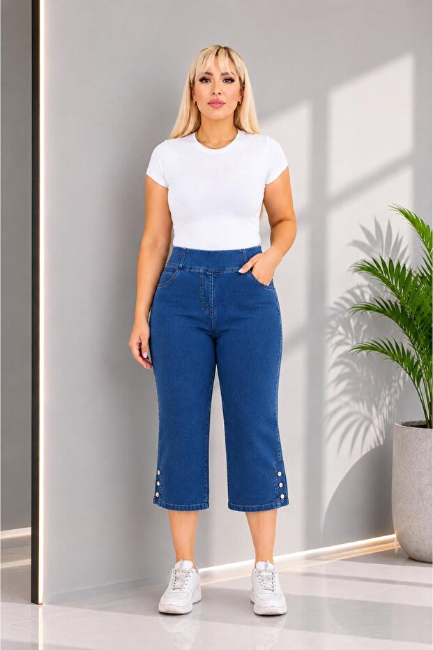 Women's Elastic Waist Capri