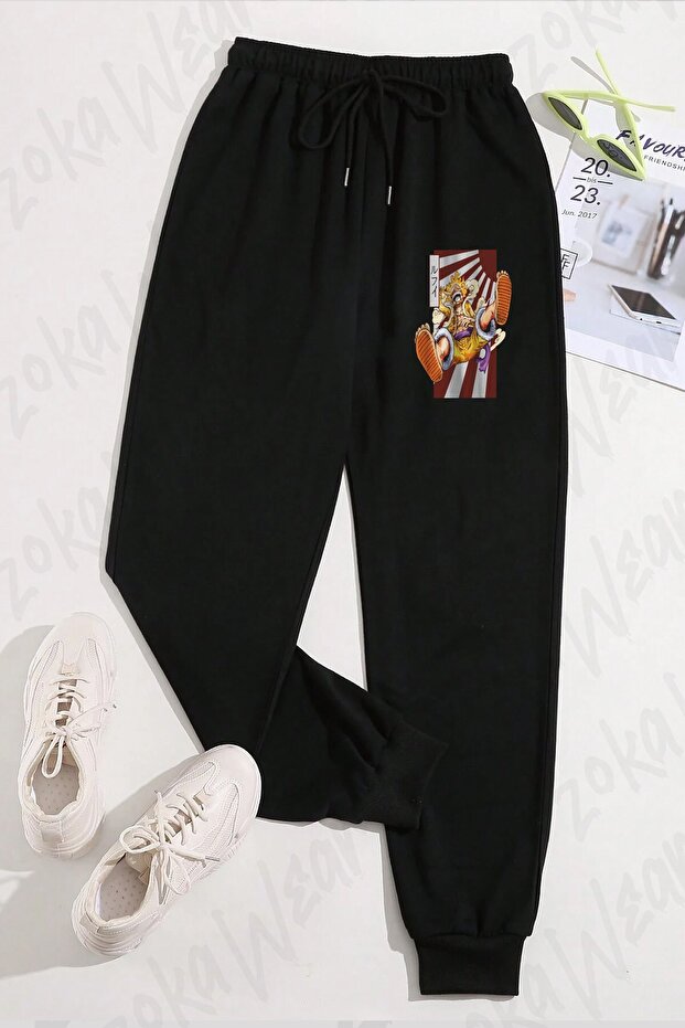 بنطلون رياضي مطبوع من قطعة واحدة للجنسين من One Piece Fire Fruit v2