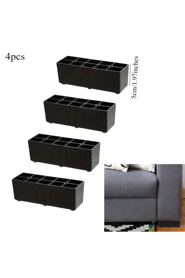 4pcs 5cm One Shape 4Pcs 50MM Hight Plastic Furniture Legs L-shape And One Line Shape Sofa Legs Coffe