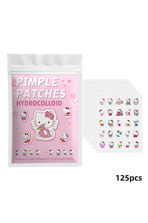 125PCS 125PCS hello kitty Acne patches, facial acne patches, hydrogel acne removal patches, conceale
