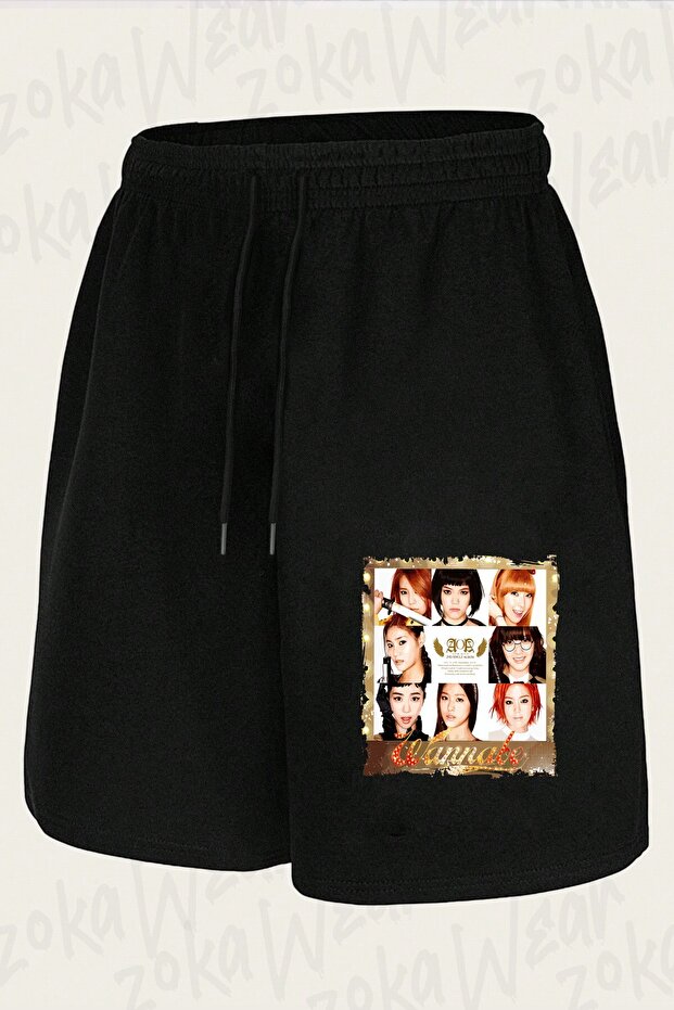 Unisex Aoa Design Printed Shorts
