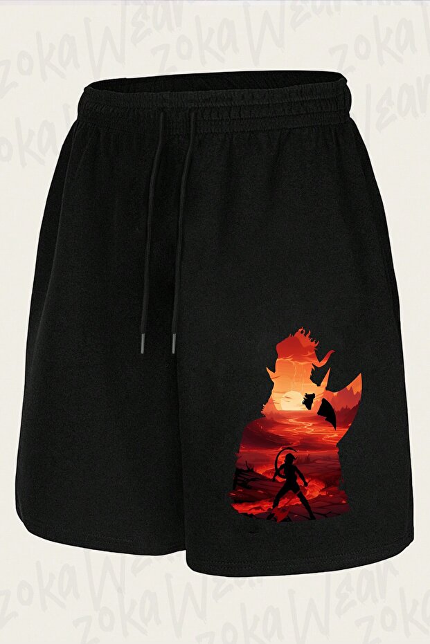 Unisex Baldurs Gate 3 Karlach Negative Illusion Design Printed Shorts