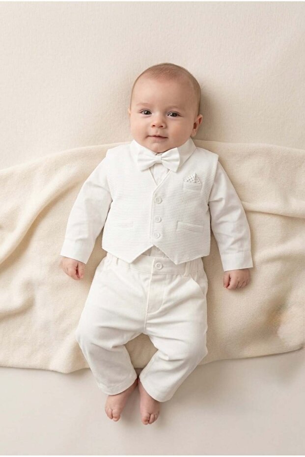 Baby Boy Gofreli Elegant Tuxedo Set 0-3/3-6 Months Mevlüt Set Newborn Hospital Release