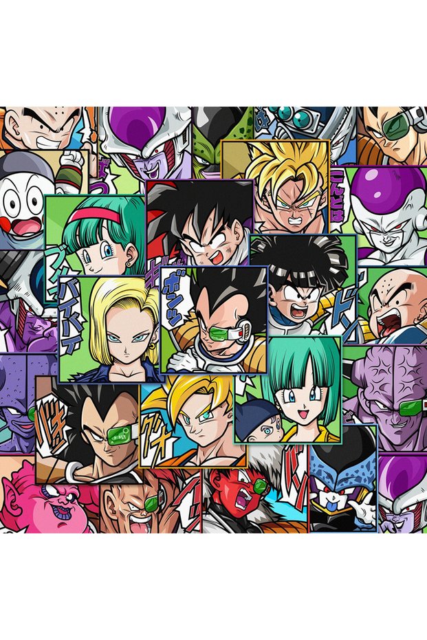 Bandai 54PCS 54PCS Dragon Ball Stickers for Kids - Waterproof Graffiti Decals for Laptop, Skateboard