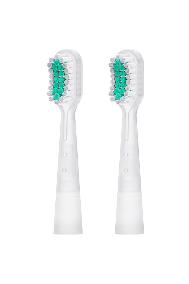 قطع غيار Clear-2 (قطعتان) 2/4/8/12 متوافقة مع فرشاة أسنان Oral B الكهربائية ذات الحركة التذبذبية والاهتزازية
