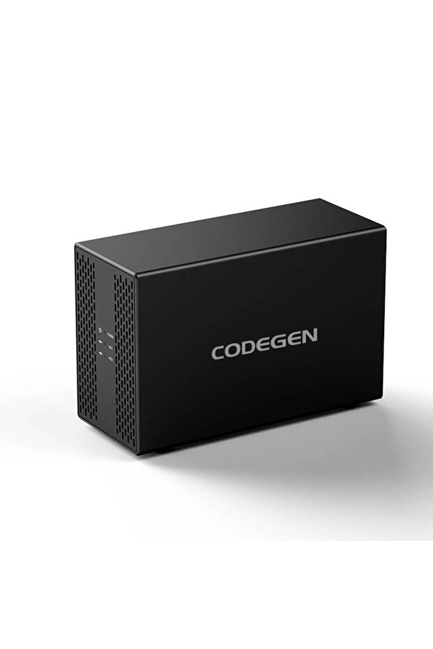 صندوق قرص صلب SSD بسعة 2.5 / 3.5 ساتا SSD مع فتحتين لقرصين بسعة 20 تيرابايت وخاصية Dual Raid طراز CDG-HDC-35DUO