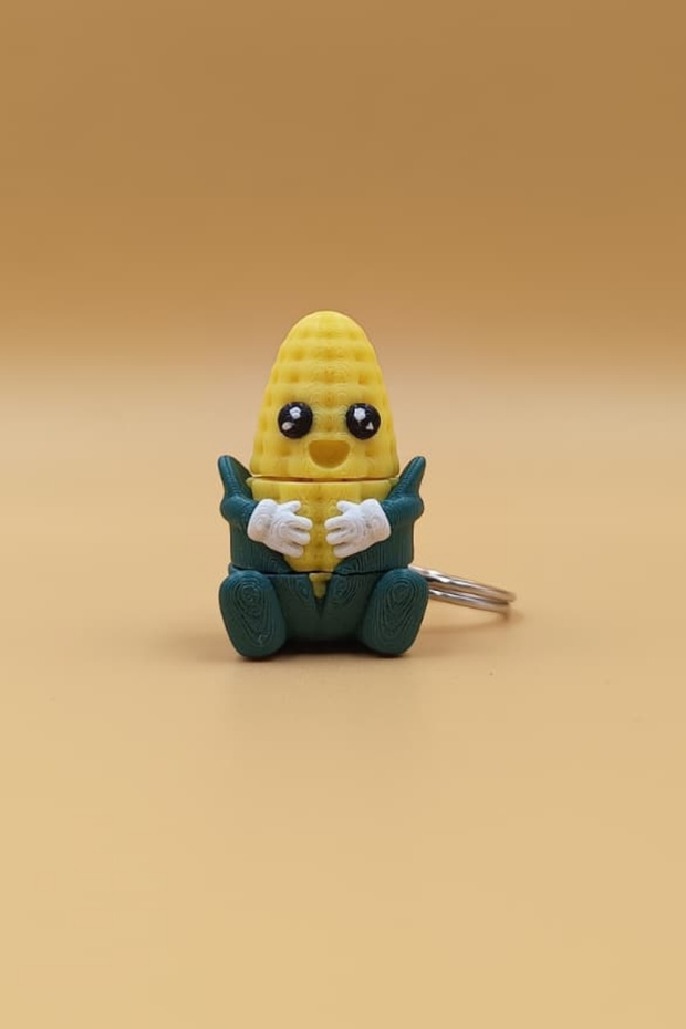 Cheerful Garden Series - Cute Corn Keychain - Movable Keychain Bag Ornament Charm