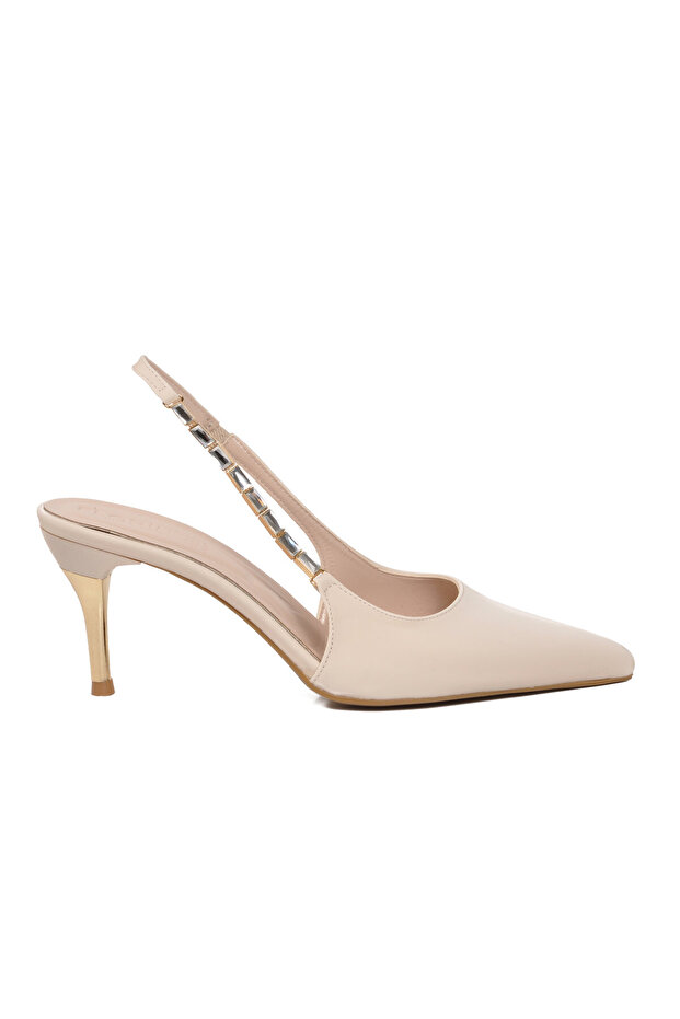Beige Women's Heeled Shoes