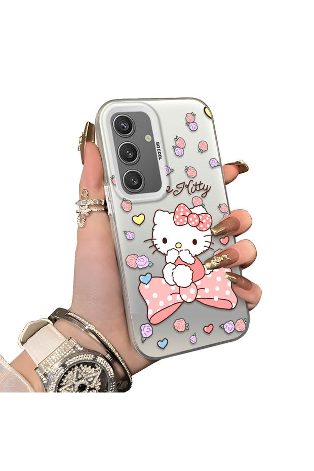 Samsung Galaxy S24 Compatible Hard Acrylic Back Silicone Edge Lens Protection Case