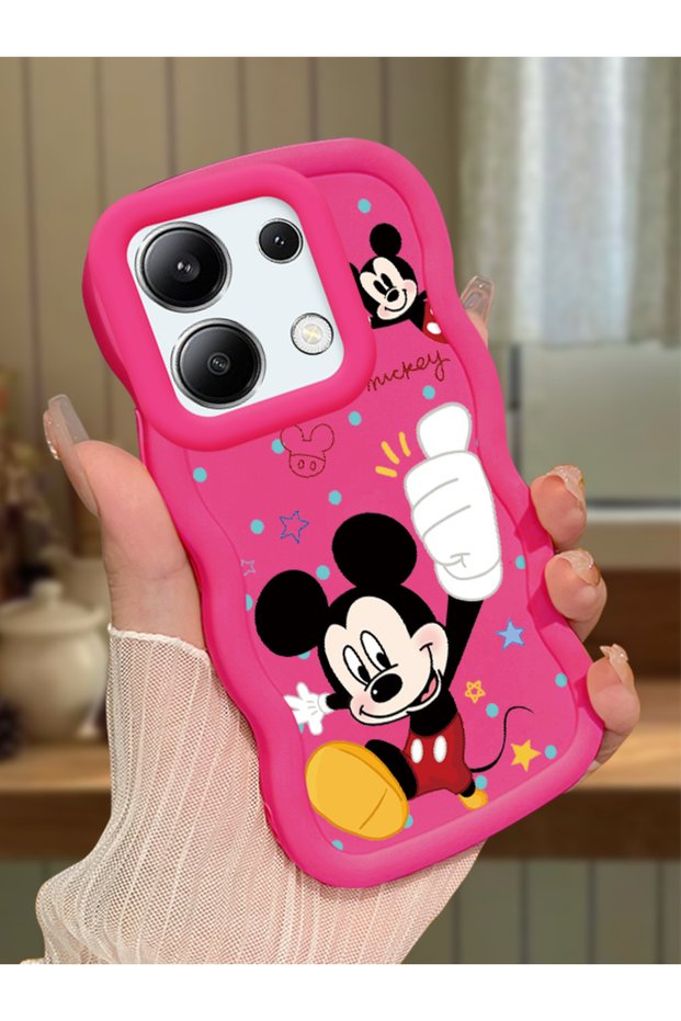 Redmi Note 13 4g Compatible Case Camera Protector Red Silicone Couple Phone Case Cute Pattern