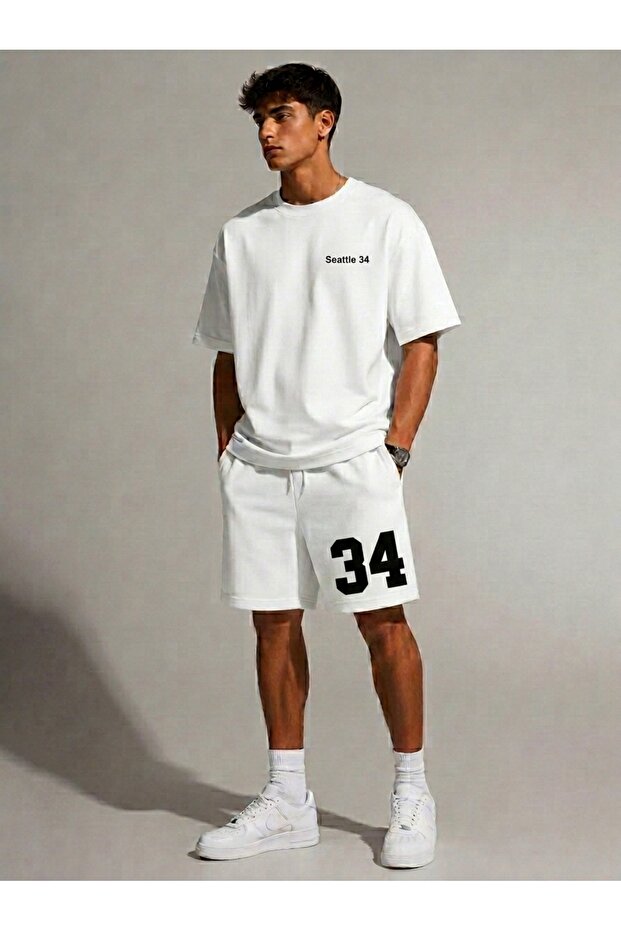 Basic Oversize T-Shirt and Shorts Set – Relaxed Fit, Casual Sports Combo