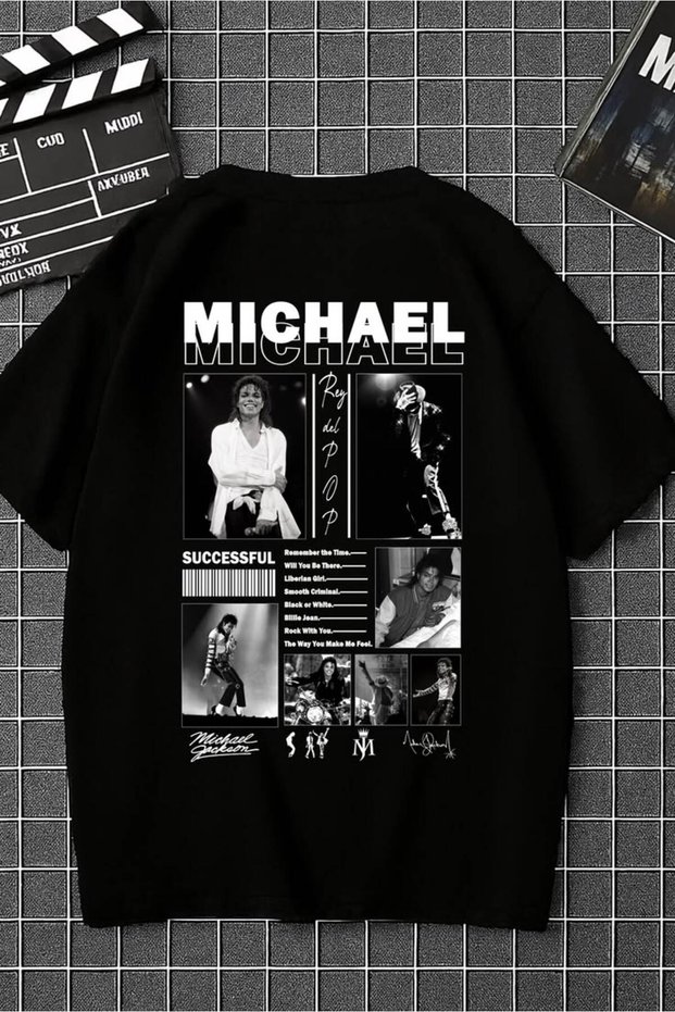 Michael Printed Crew Neck 100% Cotton Short Sleeve Kids and Teenagers T-Shirt