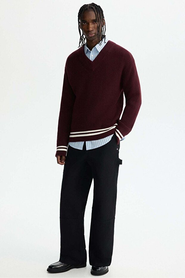 Boxy Fit Rib-knit jumper
