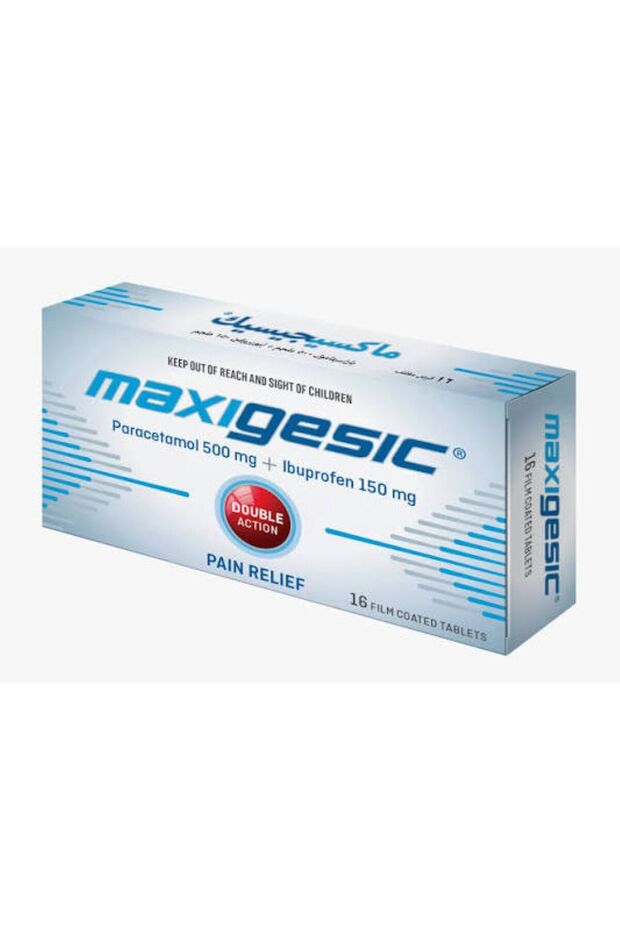 Maxigesic Double Action Relief From Pain And Fever Tablets, 16 Tablets