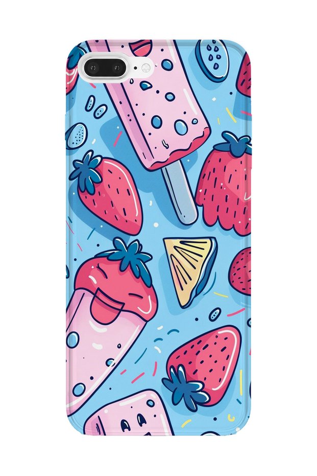 iPhone 8 Plus Compatible Printed Transparent Phone Case | Collection: Snacktoon Delight