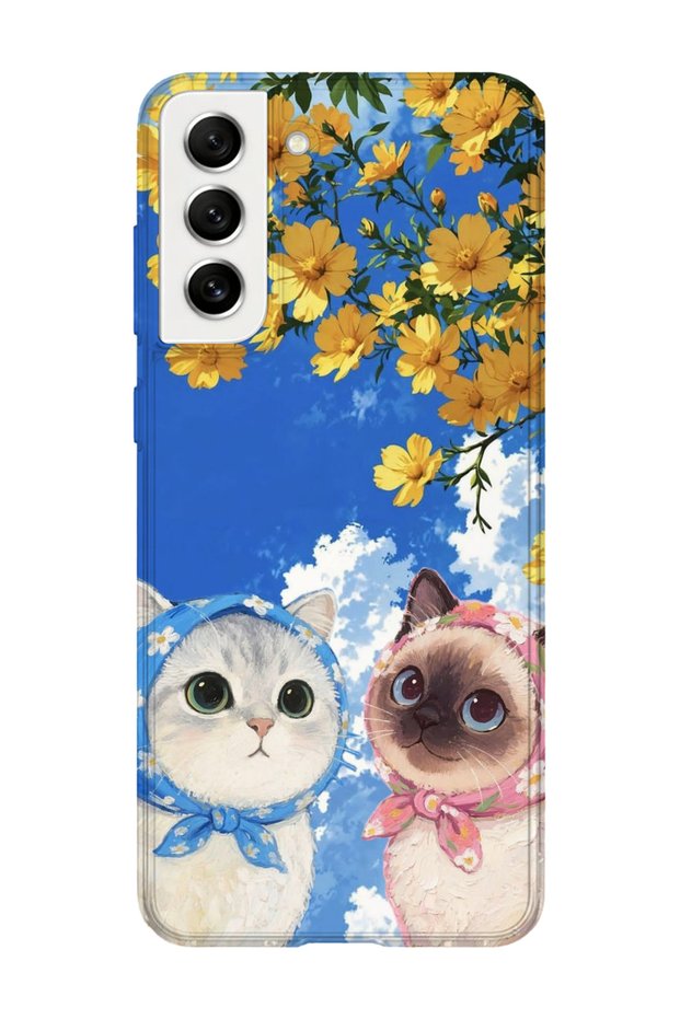 Samsung Galaxy S22 Compatible Printed Transparent Phone Case | Collection: Kawaii Cat