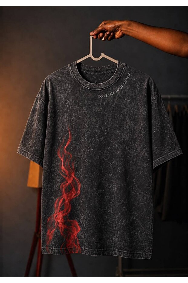 Retro Washed Cotton Unisex Oversize T-Shirt 🌑
