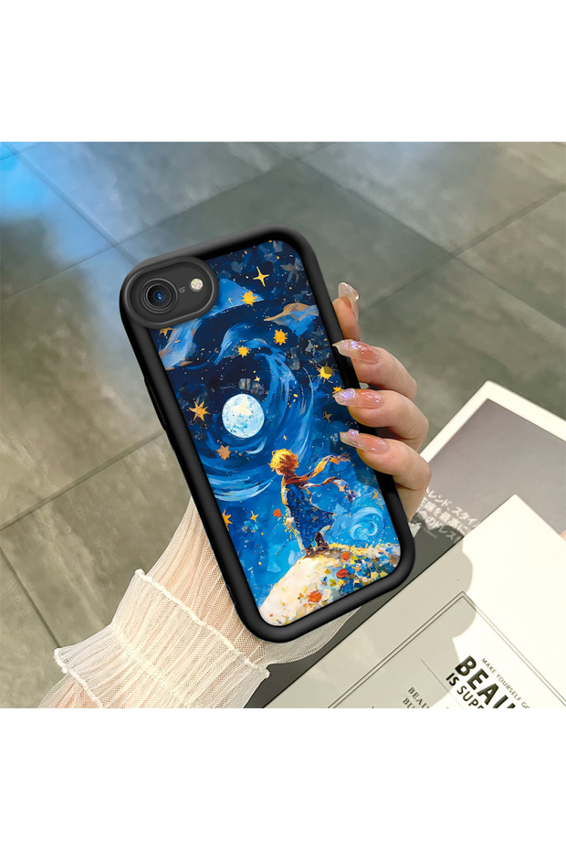 iPhone 7/8/Se 2020 2022 Compatible Black Silicone Case Shockproof with Camera Protection