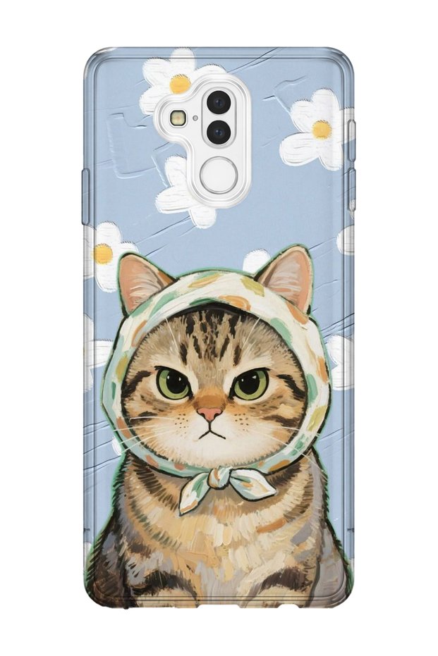 Huawei Mate 20 Lite Compatible Printed Transparent Phone Case | Collection: Kawaii Cat