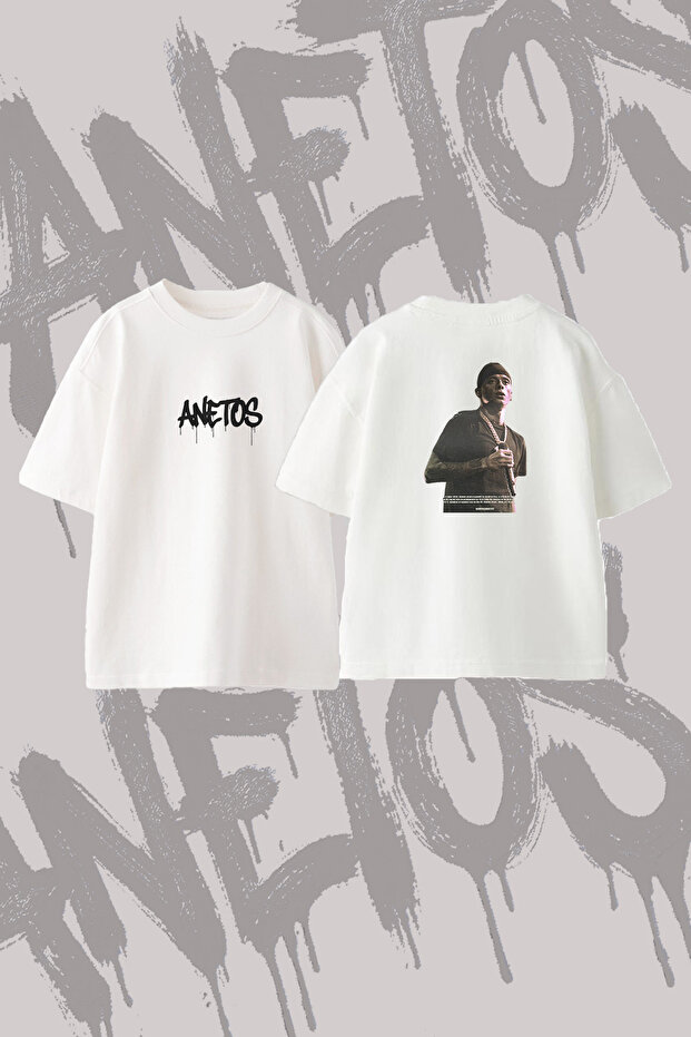 Central Cee_10 Design Printed Oversize Crew Neck T-Shirt White