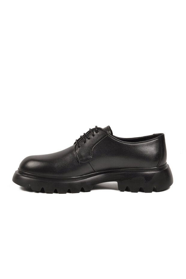 Black Genuine Leather Men's Casual Shoes m