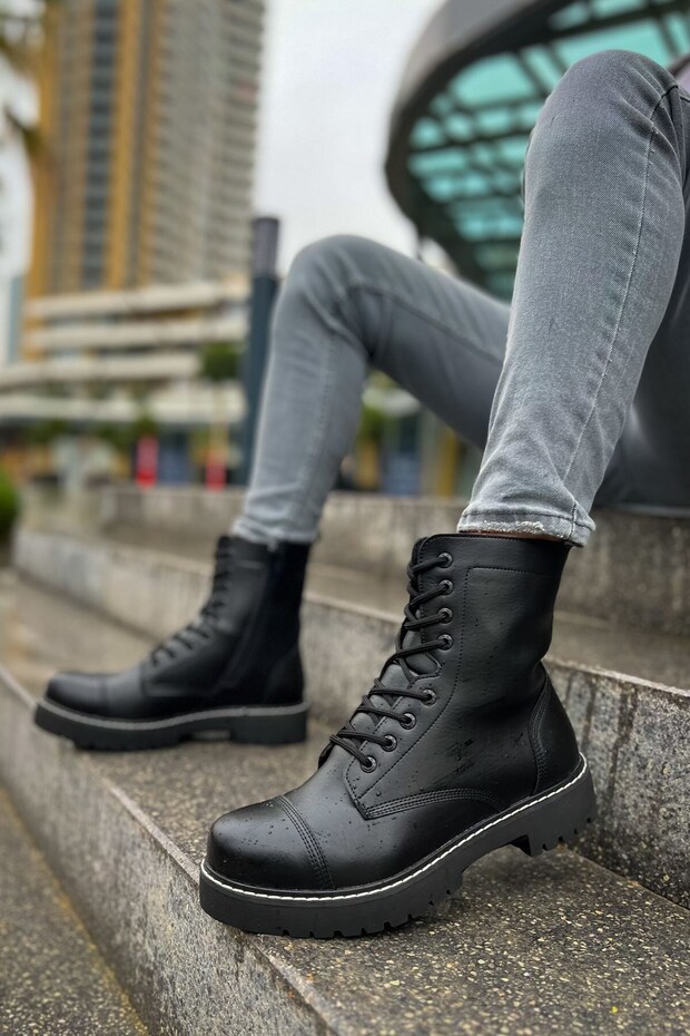 Mn009 - Fst Military Men's Boots Black