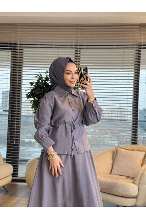 7477 طقم كلاسيكي باللون الرمادي