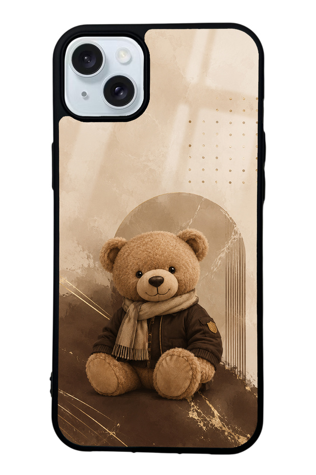 iPhone 15 Plus Cozy Teddy Design Glossy Phone Case