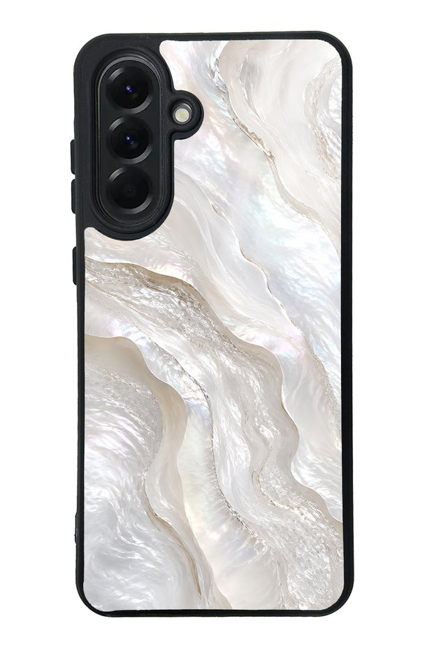 Samsung A56 Ivory Pearl Flow Design Glossy Phone Case