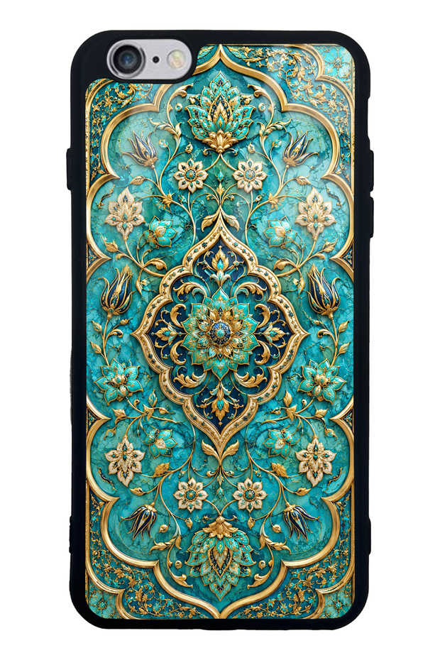 iPhone 6 Plus Turquoise Ottoman Jewel Design Glossy Phone Case