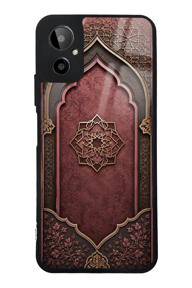 Gm 23 Se Burgundy Glossy Phone Case with Ottoman Emblem Design