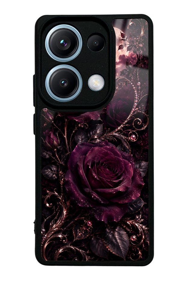 Xiaomi Redmi Note 13 Pro 4g Moonlit Burgundy Rose Design Glossy Phone Case