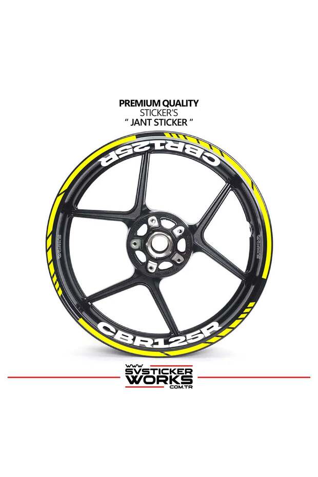Honda Cbr 125R Wheel Sticker Interior and Exterior Cbr125R Written Label Sticker Model