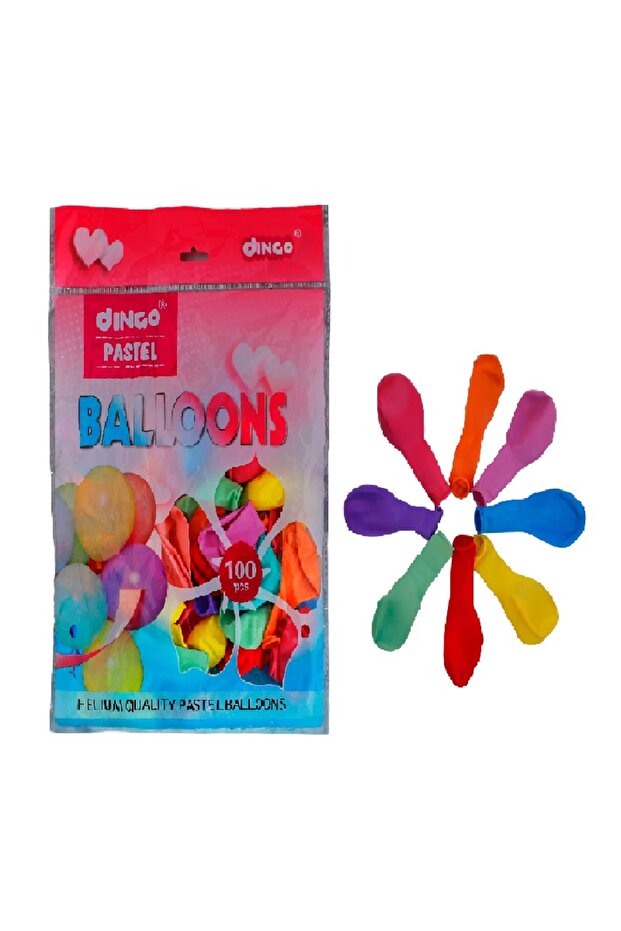 Party Panda Pastel Color Balloons, 100 Pieces