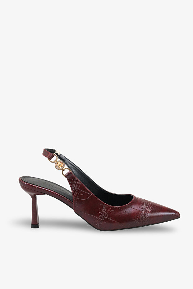 Goya Women's Heeled Shoes - Brown Crocodile