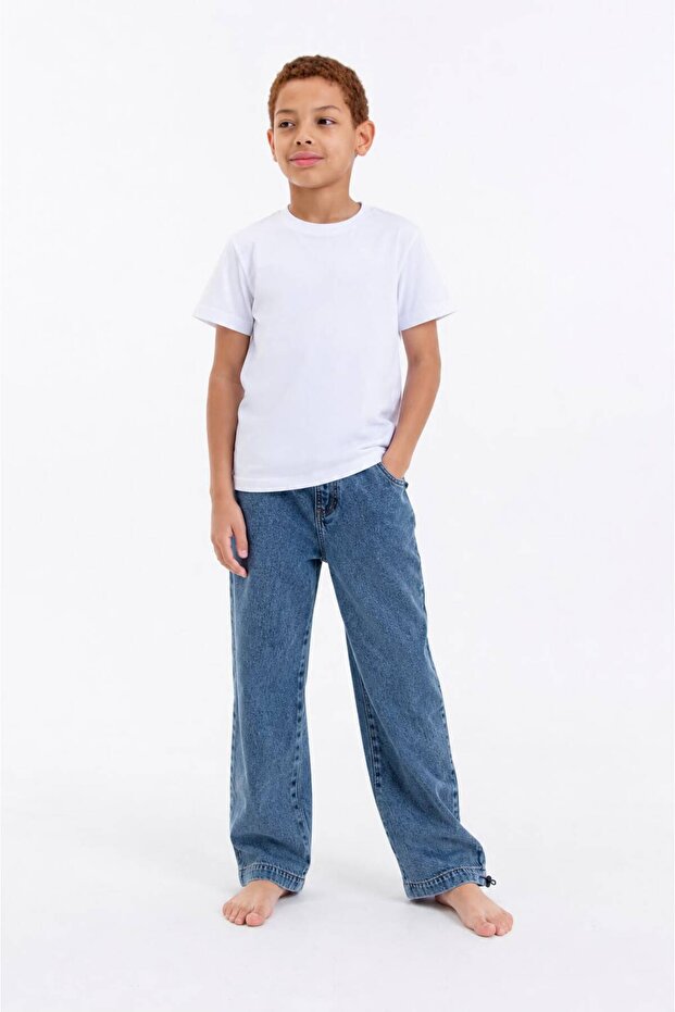 Boy's Basic White T-Shirt 100% Cotton 2-13 Years Old Short Sleeve Unisex