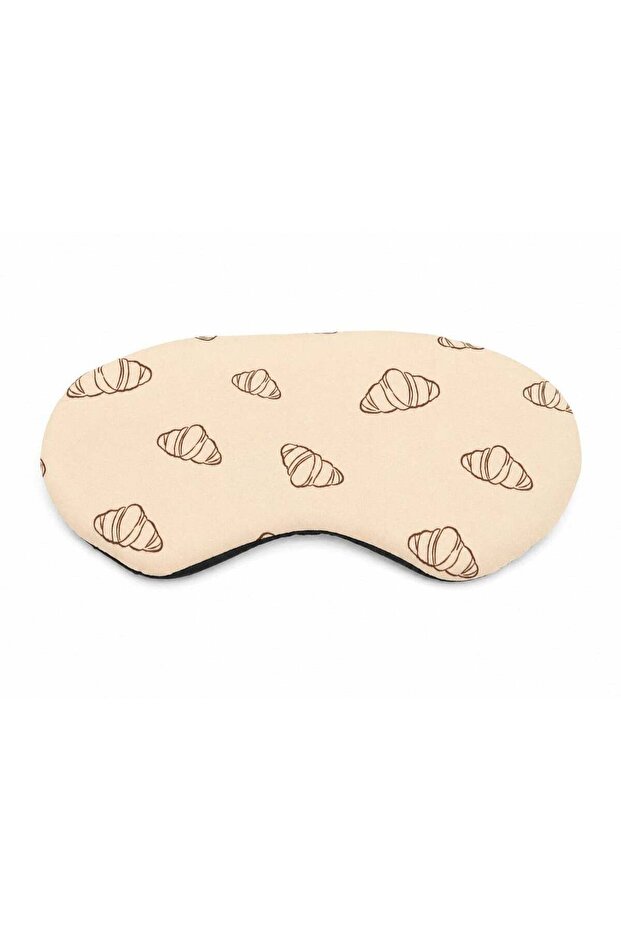 Kids Soft Sleep Eye Mask with Adjustable Elastic Strap, Light Blocking Eye Cover for Travel, Naps & Relaxation, Beige