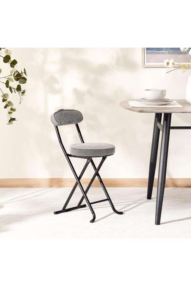 ELMER FOLDING CHAIR - GREY BLACK