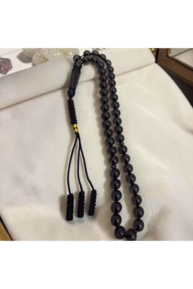 مسبحة بكلايت البلجيكية الفاخرة جودة عالية ، شفافة بظلال سوداء