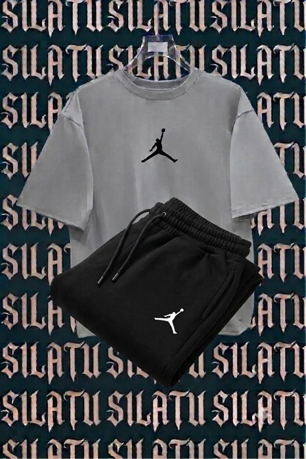 Basketball Player Printed Tracksuit T-Shirt Set