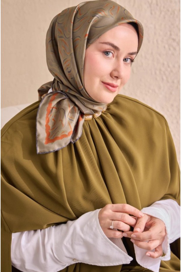 Tivil Pure Silk Ist 11522 - 29 Forest Green Line Pattern