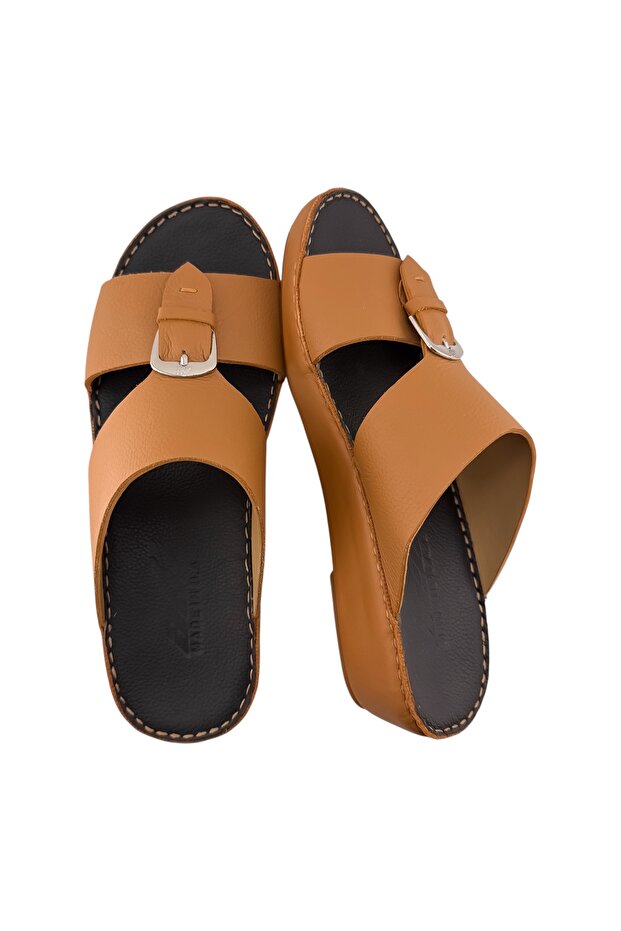 ( M-2004 ) Handmade Arabic Men's Slippers | Outdoor Arabic Sandals For Men | Full Leather