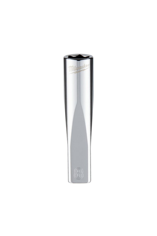 Socket wrench 1/4", long, 8mm