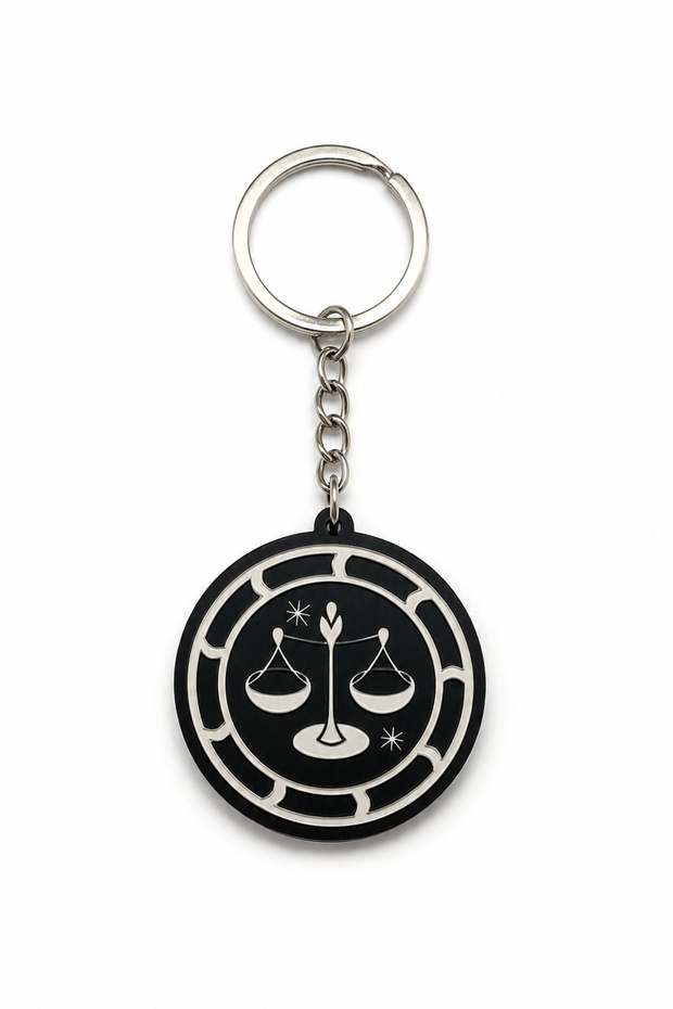Zodiac Sign Keychain Libra - Plexiglass Gift Zodiac Themed Keychain, Birthday Gift