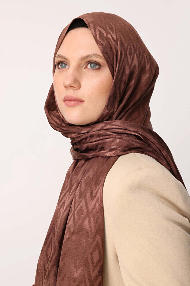 Baklava Patterned Sparkling Jacquard Woven Women's Shawl 75X185 cm